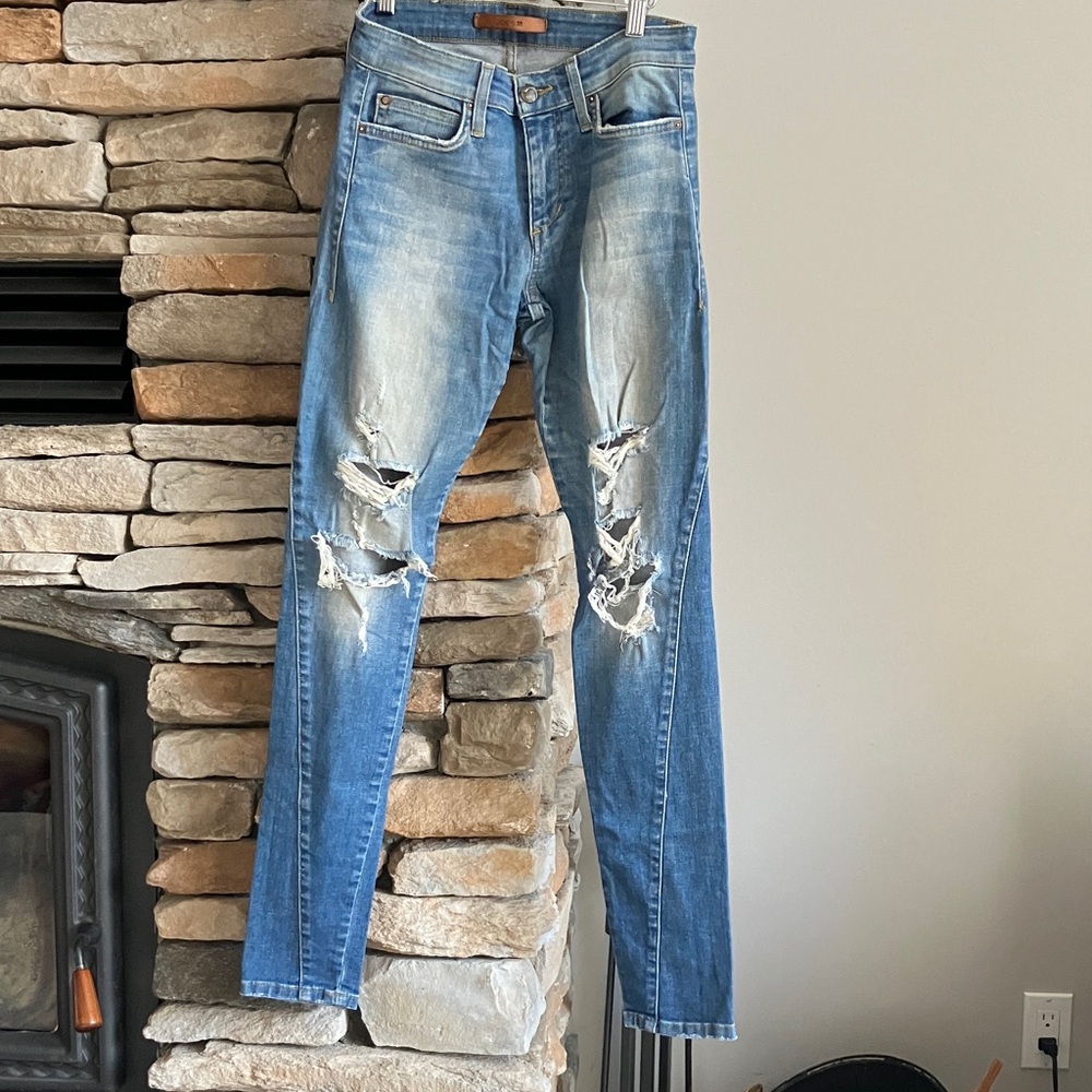 Joe's Jeans Light Blue Distressed Skinny Jeans